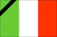 bandiera italiana a lutto